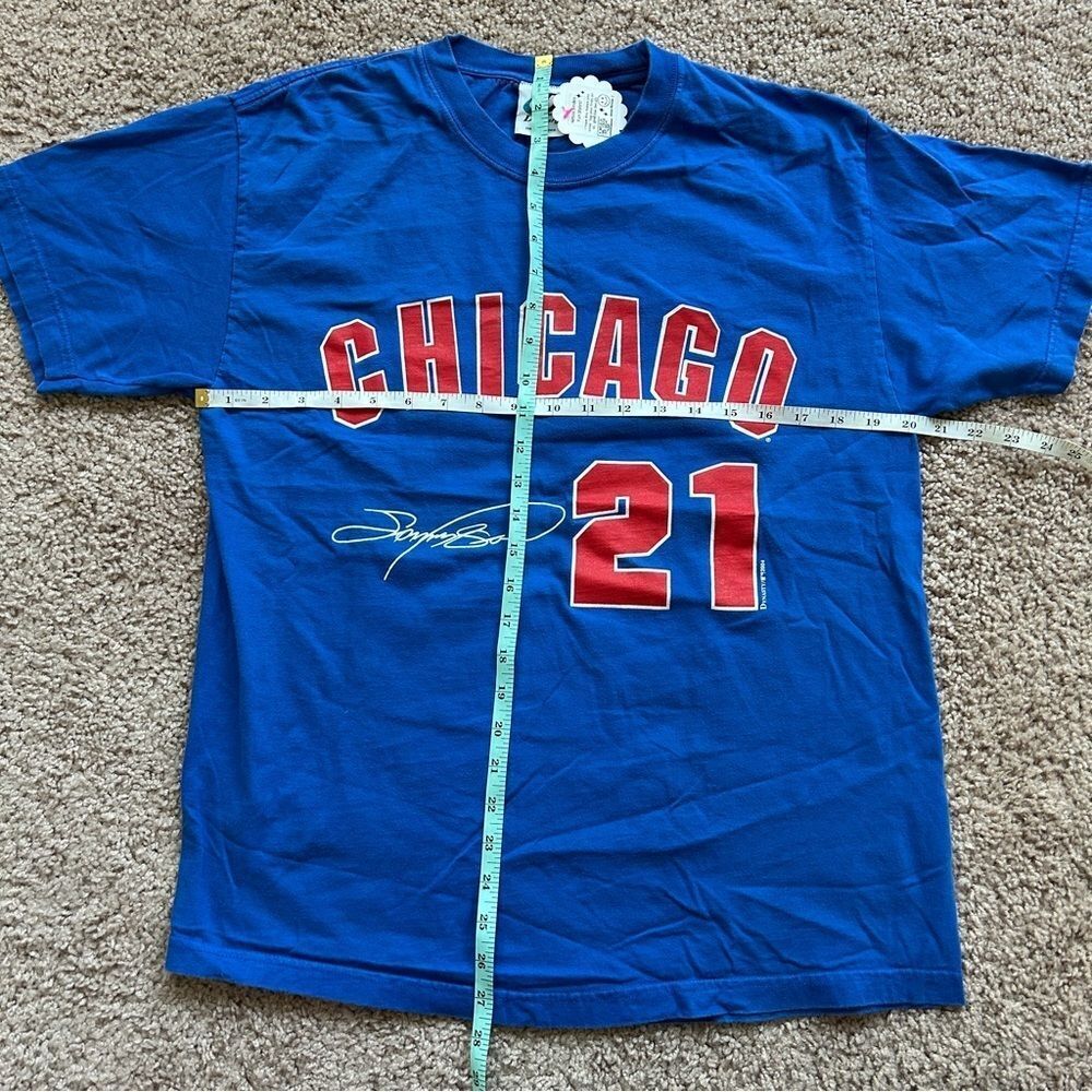 Dynasty Vintage Sammy Sosa 2004 Chicago Cubs #21 Blue Red Graphic T-Shirt Medium - Picture 12 of 13